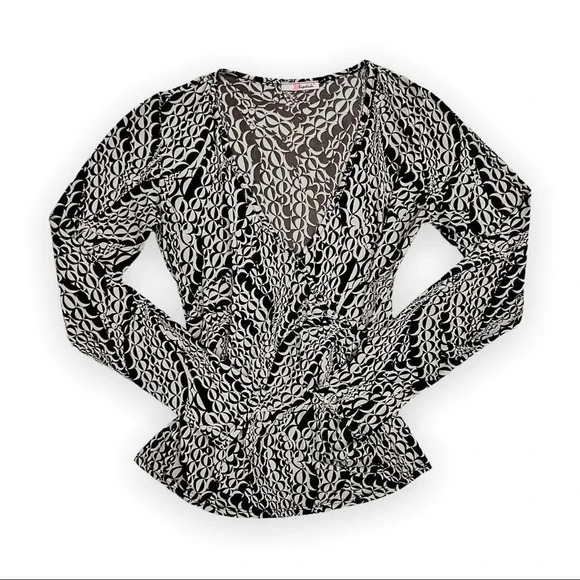 Vintage Y2K Wrap Blouse - Picture 1 of 7